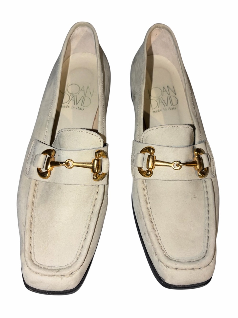 Vintage Joan & David Made Italy Green Suede Leather Horsebit Loafers 8 Old Money